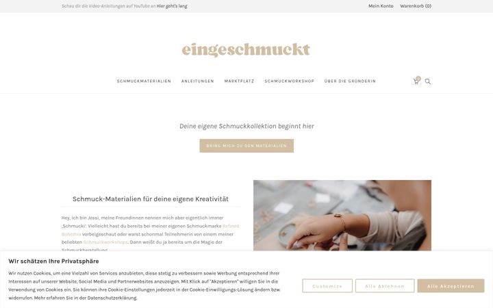 Screenshot of eingeschmuckt.de