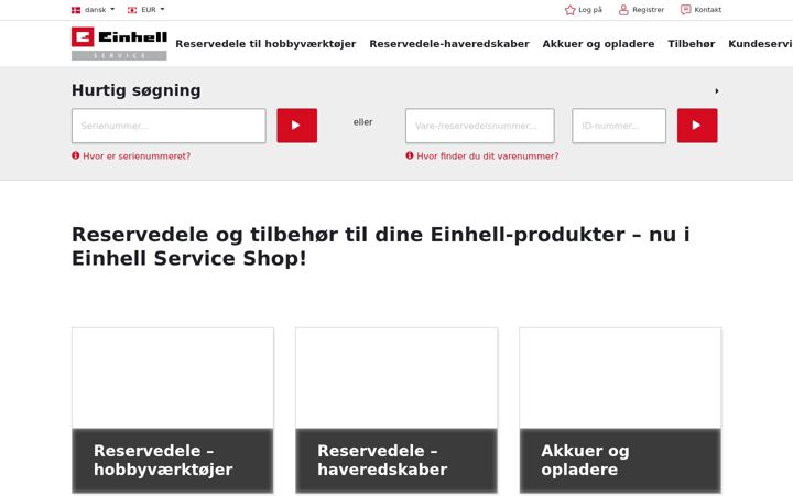 Screenshot of einhell-service.com