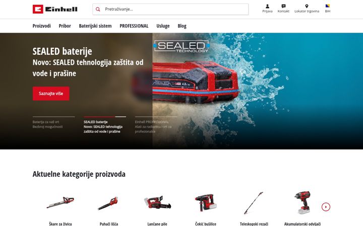 Screenshot of einhell.ba