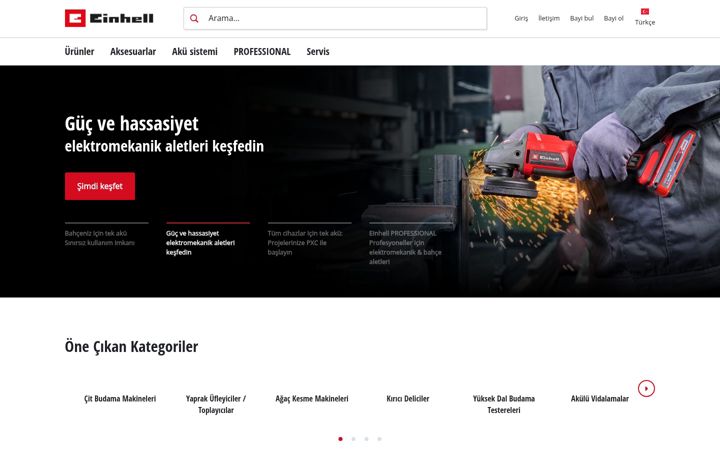 Capture d'écran de einhell.com.tr