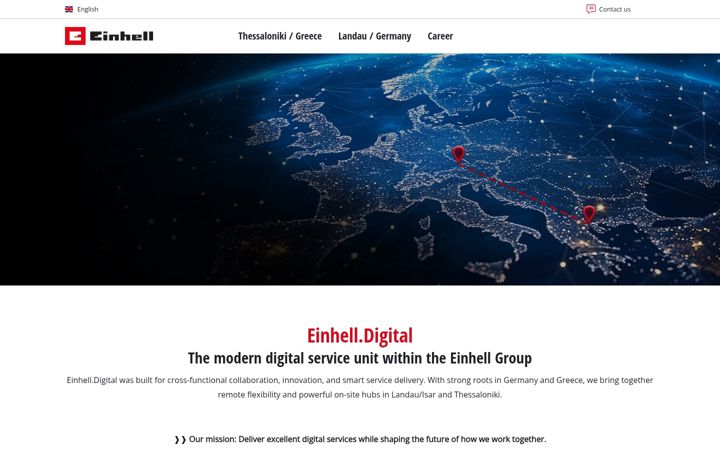 Screenshot of einhell.digital