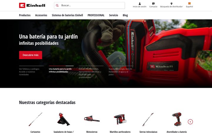 Screenshot of einhell.es