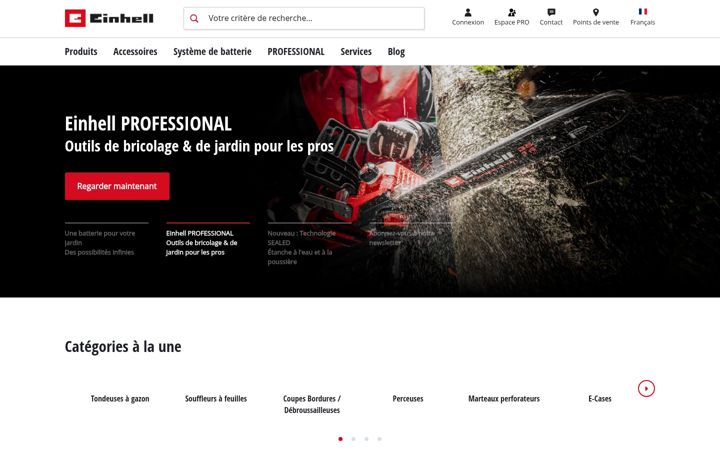 Screenshot of einhell.fr