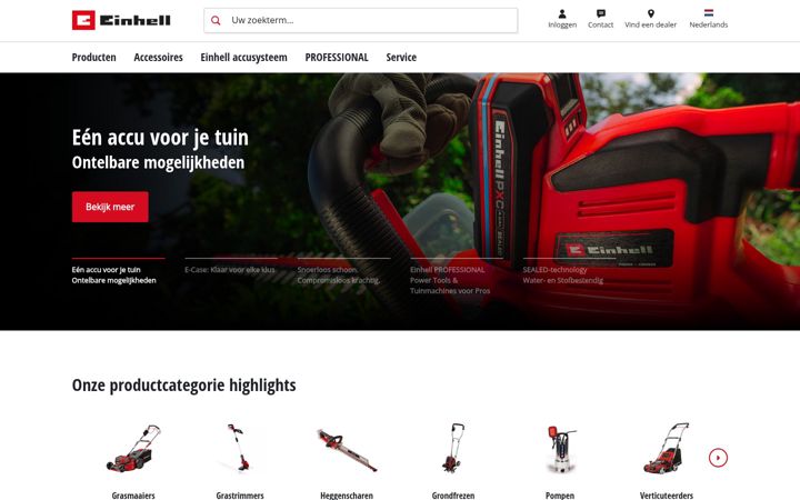 Screenshot of einhell.nl