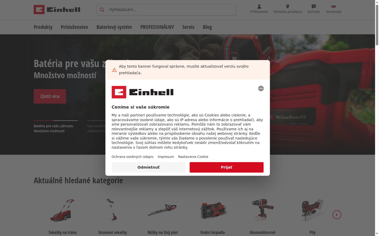 Sutikimo reklamjuostės, rodytos prieš bet kokią sąveiką, ekrano kopija