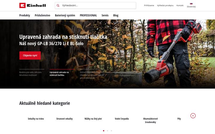 Screenshot of einhell.sk