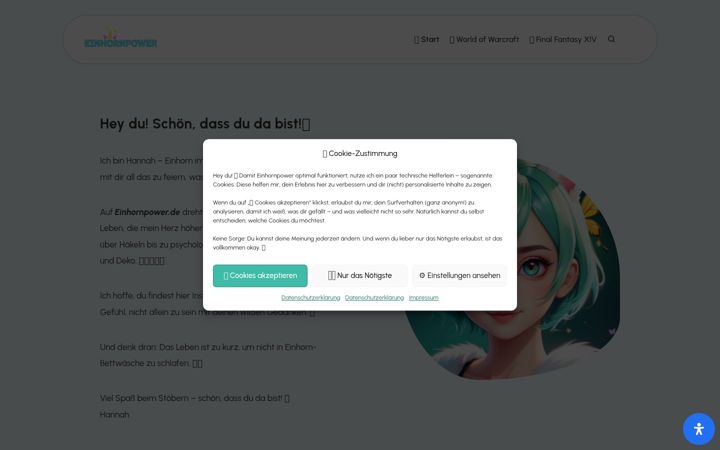 Screenshot of einhornpower.de