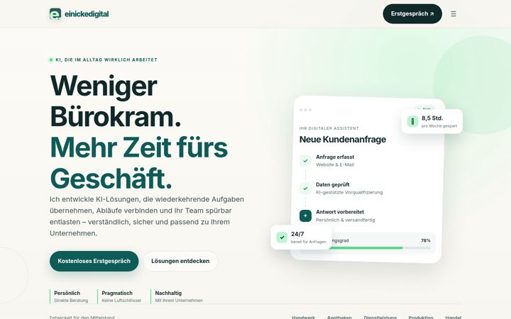 Screenshot of einickedigital.com