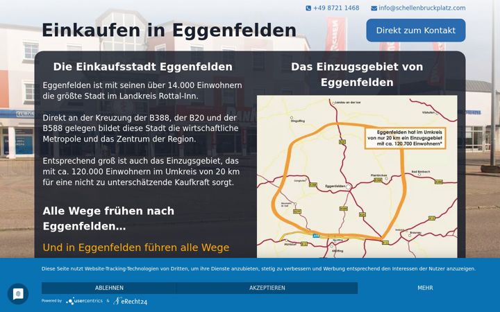 Screenshot of einkaufen-eggenfelden.de