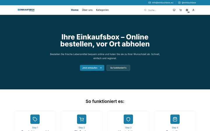Skärmbild av einkaufsbox.eu