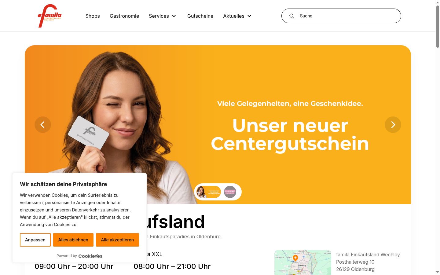 Zrzut ekranu banera zgody wyświetlanego przed jakąkolwiek interakcją