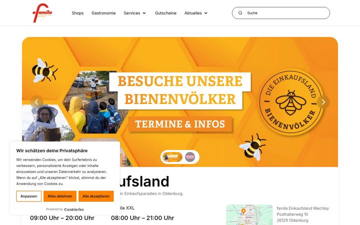 Snímek obrazovky einkaufsland.de