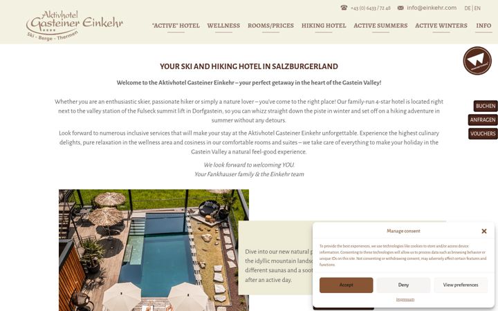 Screenshot of einkehr.com