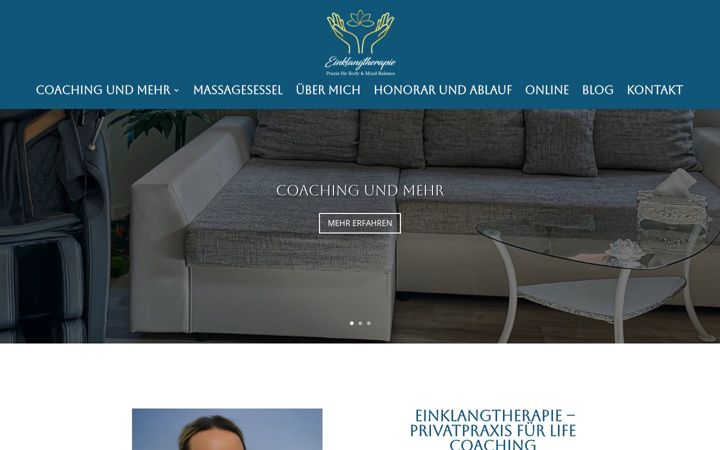 Screenshot of einklang-psychotherapie.de