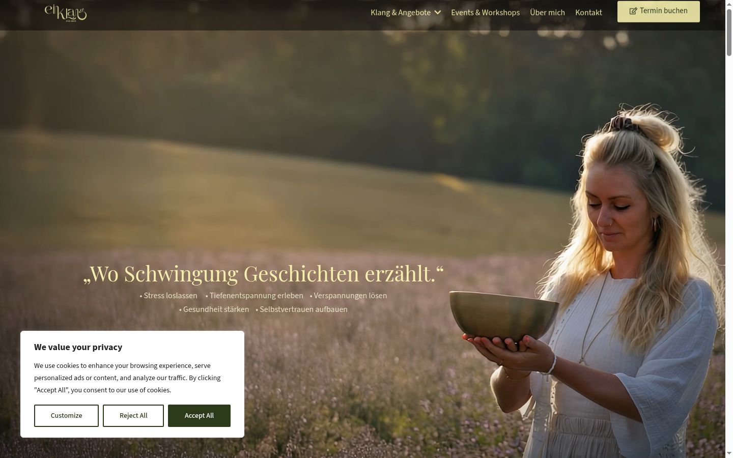 Screenshot del banner di consenso mostrato prima di qualsiasi interazione
