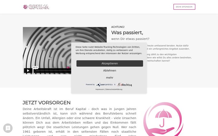 Skærmbillede af einkommen-versichern.de