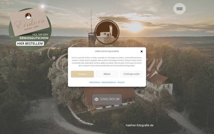 Screenshot of einkorn-gasthaus.de