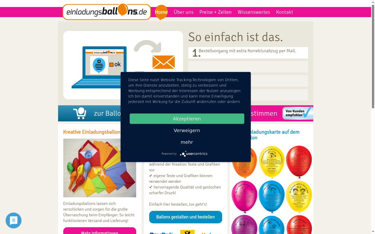 Screenshot tal-banner tal-kunsens muri qabel kwalunkwe interazzjoni