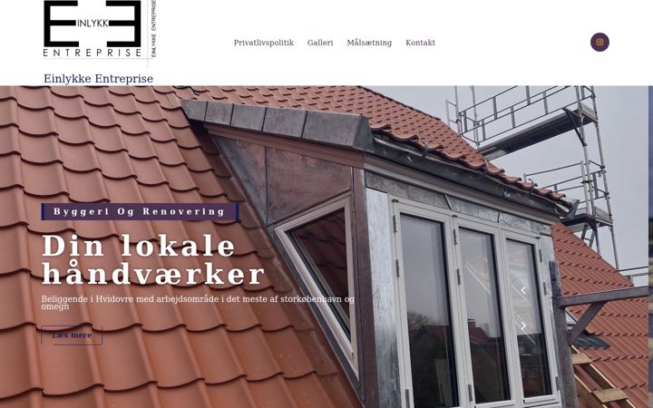 Snímek obrazovky einlykke.dk