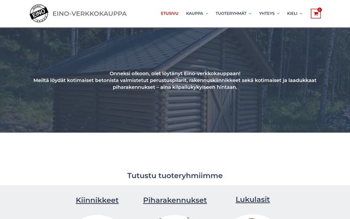 Skärmbild av eino.eu