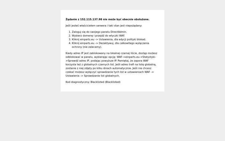 Screenshot of einparts.eu
