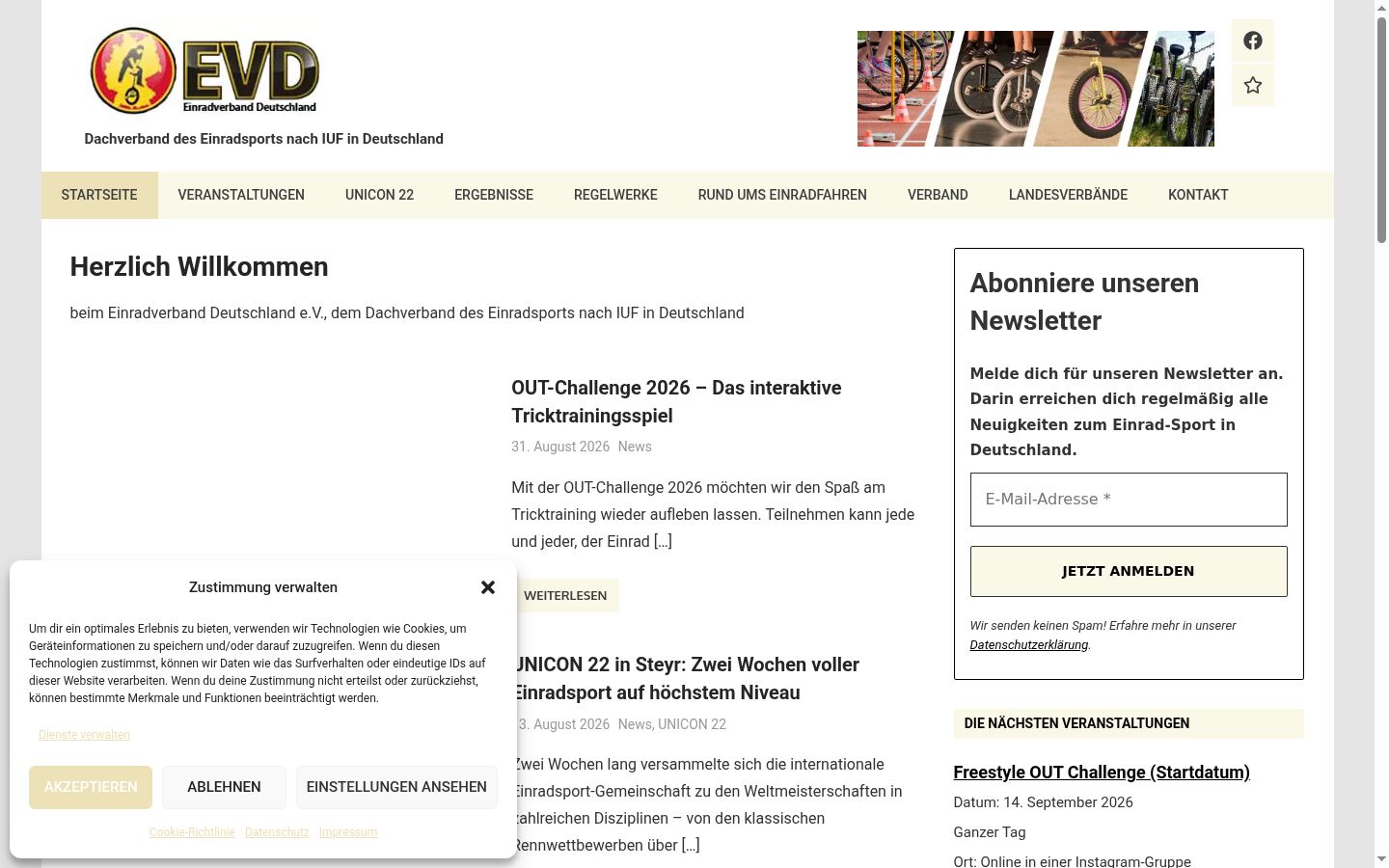 Screenshot tal-banner tal-kunsens muri qabel kwalunkwe interazzjoni