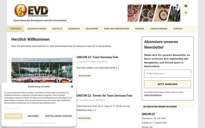 Screenshot of einradverband.de