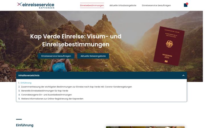 Screenshot von einreiseservice-kapverden.de