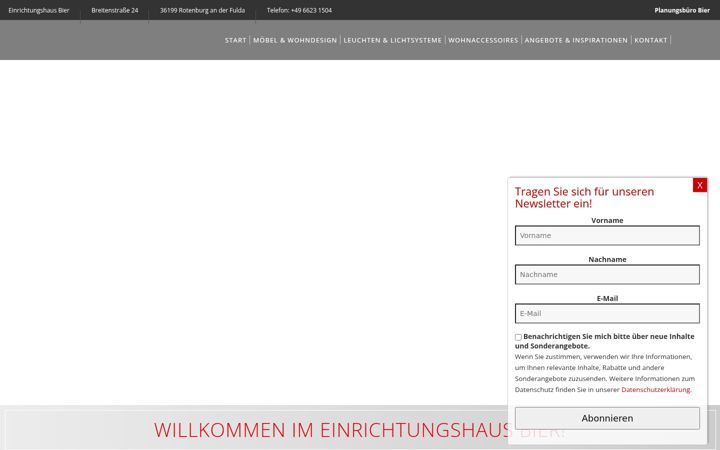 Screenshot von einrichtungshaus-bier.de