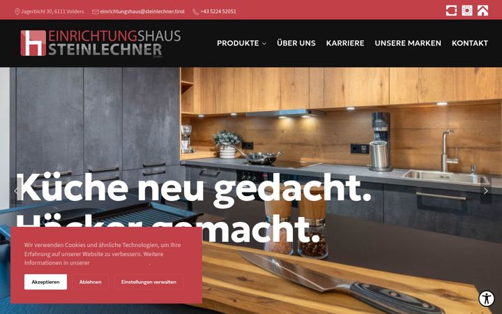 Snímek obrazovky einrichtungshaus-steinlechner.at