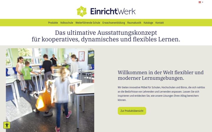 Snímek obrazovky einrichtwerk.at