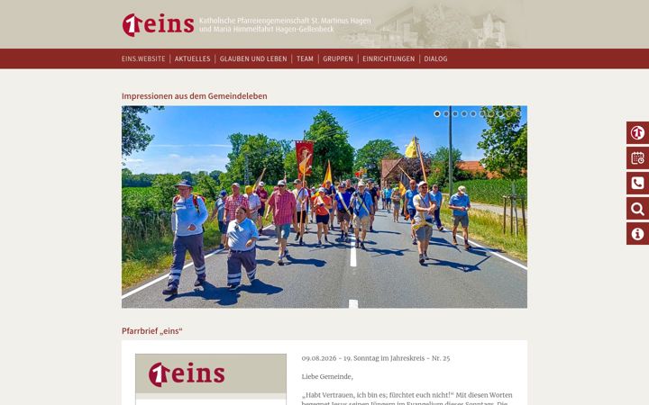 Screenshot of eins.website