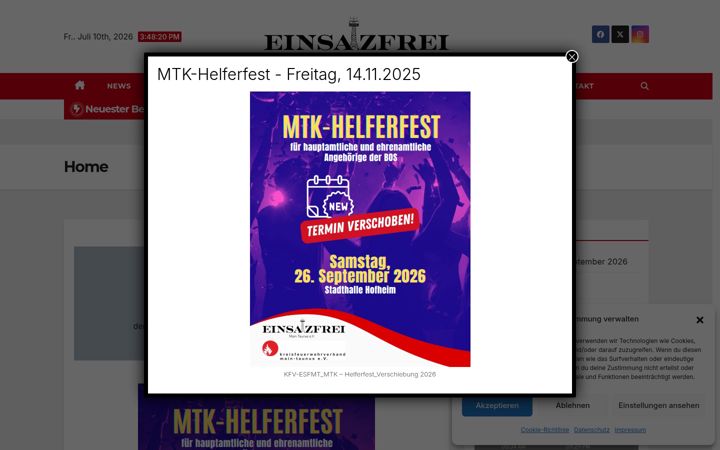 Screenshot of einsatzfrei-main-taunus.com