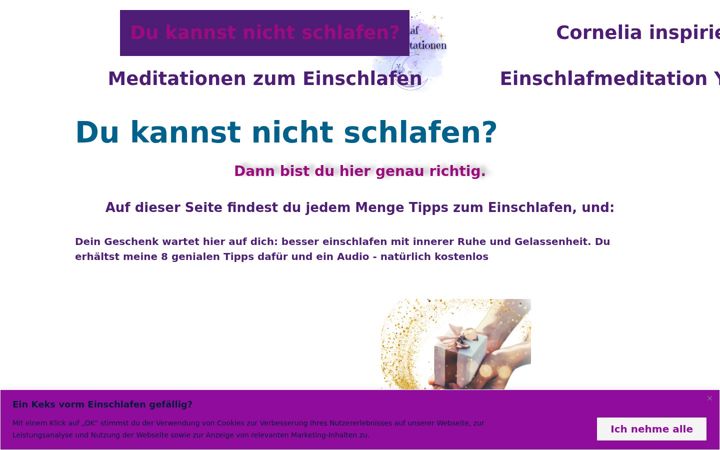 Screenshot of einschlafmeditationen.com