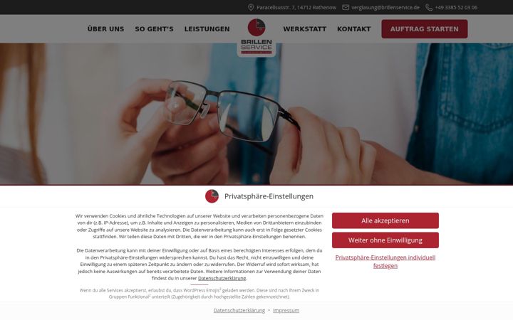 Screenshot of einschleifservice-rathenow.de