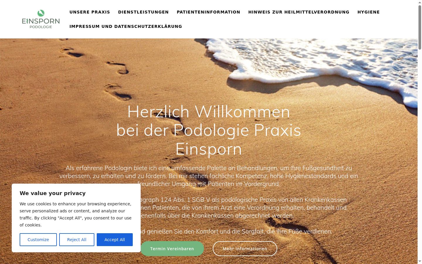 Screenshot tal-banner tal-kunsens muri qabel kwalunkwe interazzjoni