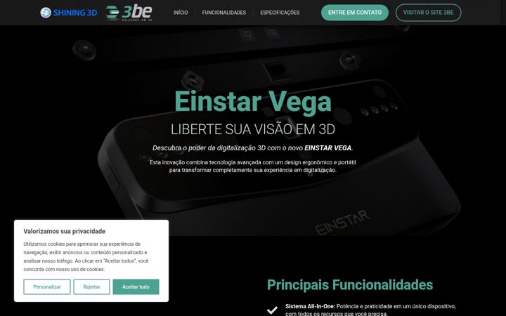 Skærmbillede af einstarvega.com.br