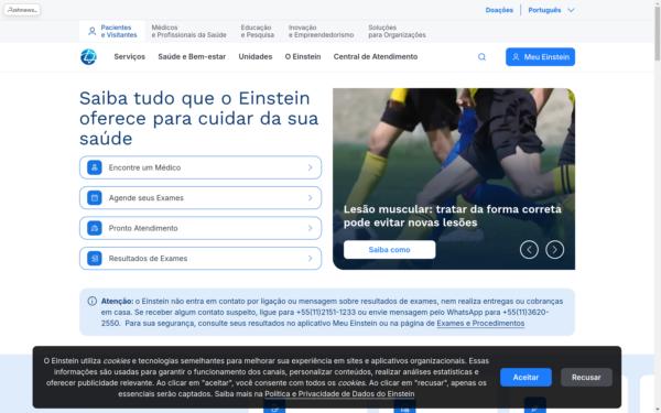 Screenshot of einstein.br