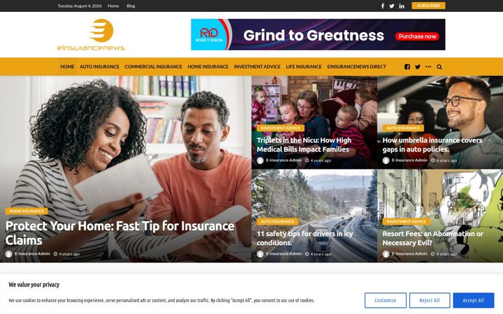 Screenshot of einsurancenews.com