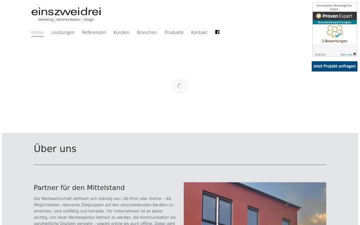Skærmbillede af einszweidrei-werbeagentur.de