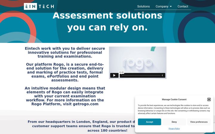 Screenshot of eintech.com