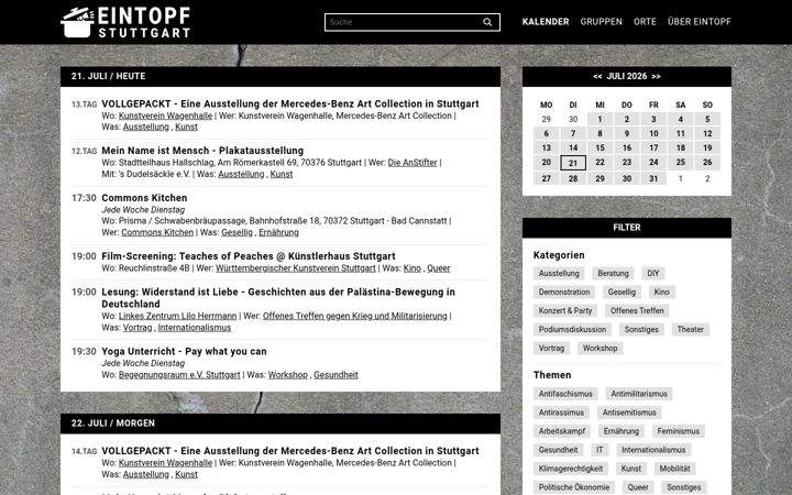 Snímek obrazovky eintopf.info