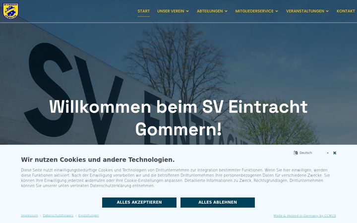 Screenshot of eintracht-gommern.de