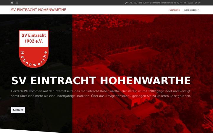 Screenshot of eintracht-hohenwarthe.de
