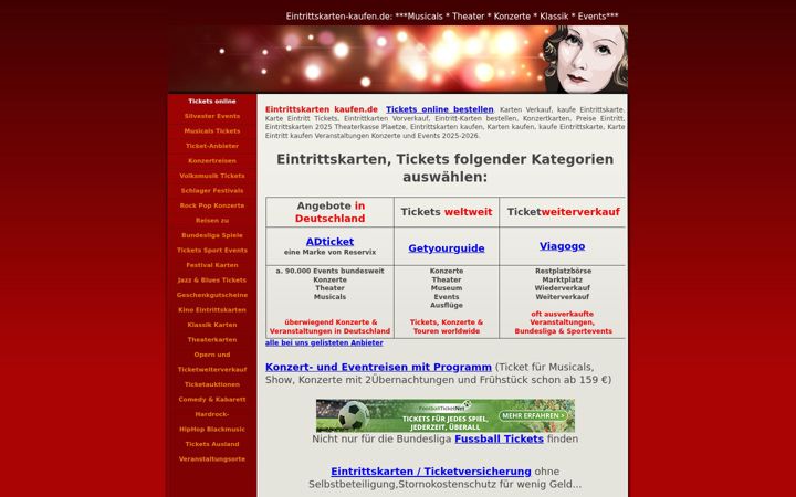Screenshot of eintrittskarten-kaufen.de