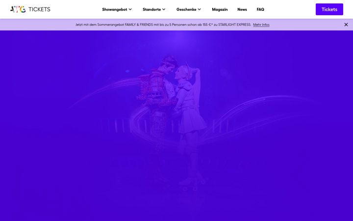 Screenshot of eintrittskarten.de