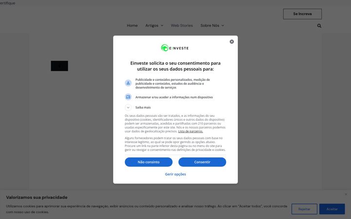 Skærmbillede af einveste.com.br