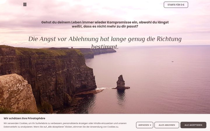 Screenshot of einzigartigfrei.de