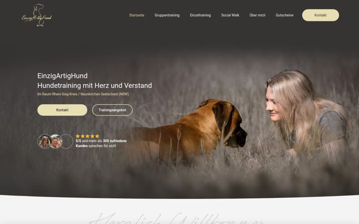 Screenshot von einzigartighund.de