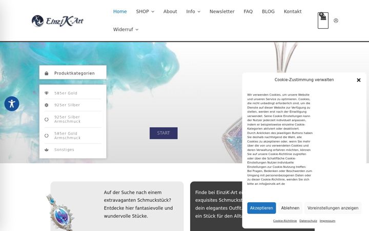Screenshot of einzik-art.de